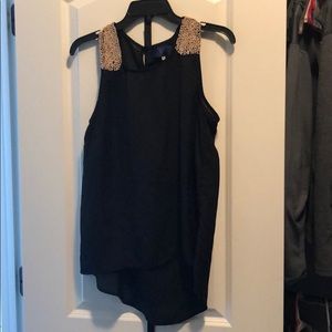 Black beaded top